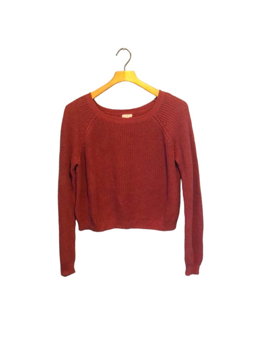 Nordstrom BP Mauve Chunky Ribbed Cropped Oversized Sweater Size M
